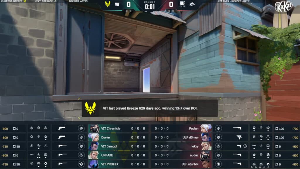 Team Vitality played Breeze 629 days ago (Image by Riot Games)