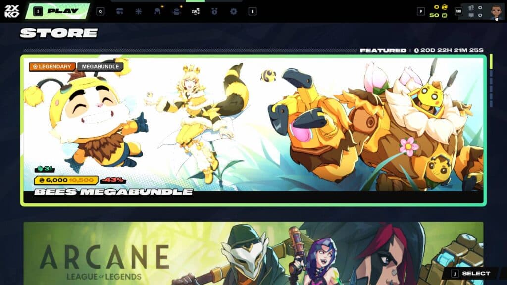 Bees megabundle in the 2XKO Store (Image via esports.gg)