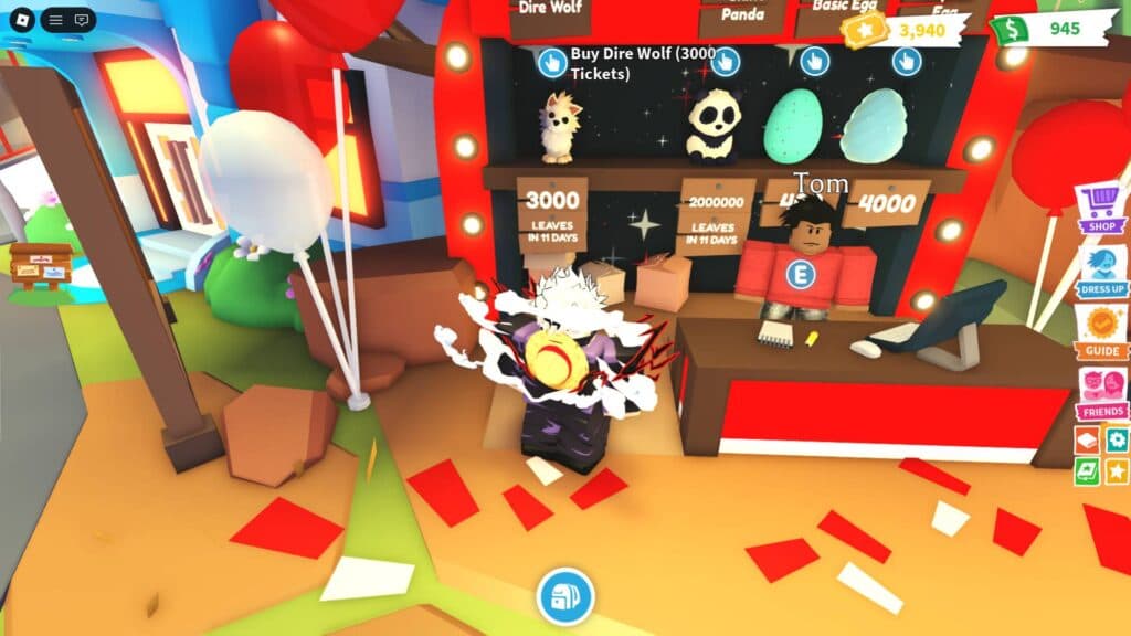 The Dire Wolf at the Pet Releaser Shop (Screenshot via esports.gg)