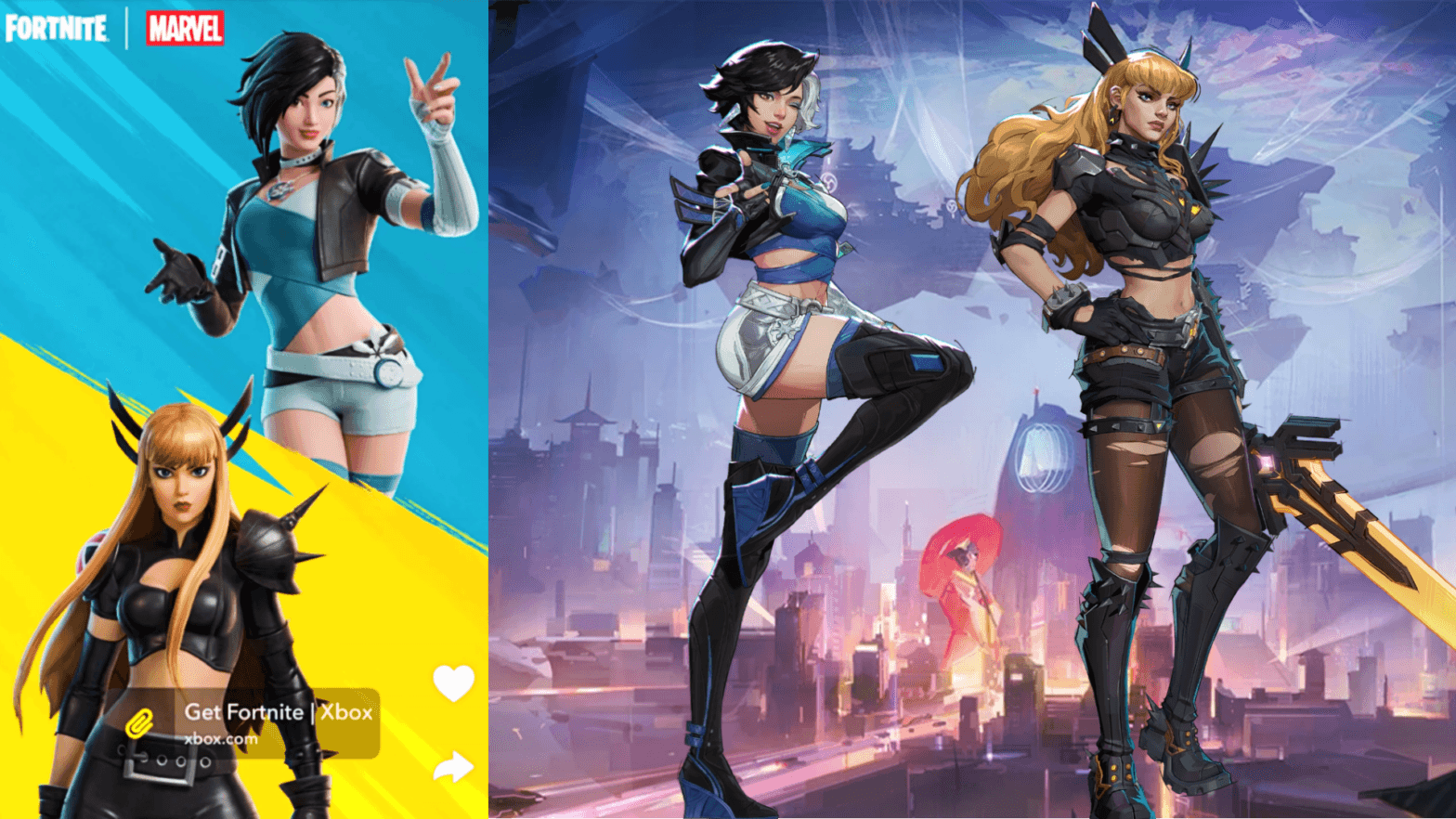 Fortnite x Marvel: First look at Magik and Luna Snow skins