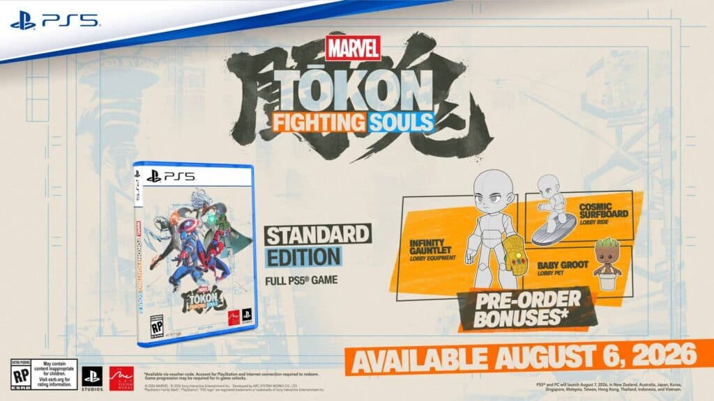 Standard Edition of MARVEL Tōkon: Fighting Souls (Image via PlayStation)