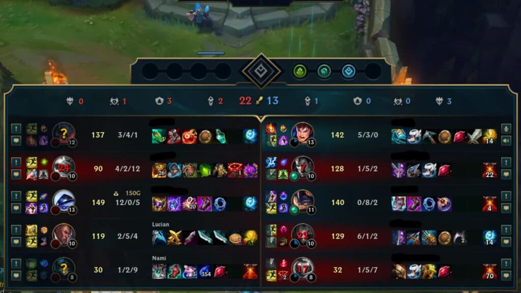 Champions' bounties appear over the champion score (Image via Reddit)