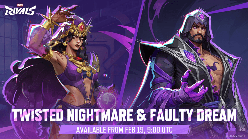 The Scarlet Witch Twisted Conjurer and Doctor Strange Phantom Sorcerer costumes (Image via NetEase Games)