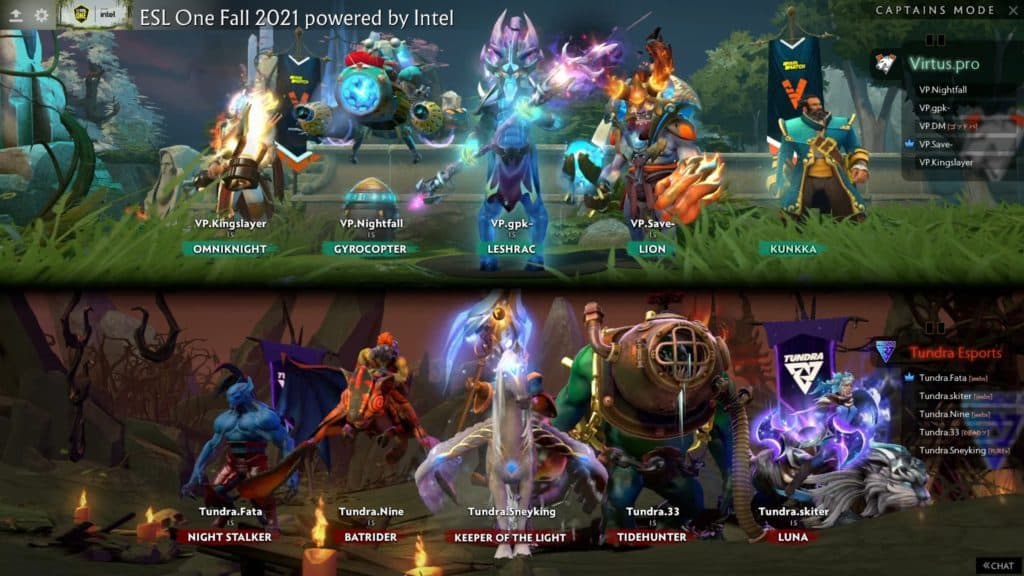 <em>Game 1 Draft. Image Credit: </em><a href="https://twitter.com/TundraEsports_/status/1431636592892993539"><em>Tundra Esports Twitter</em></a><em>.</em>