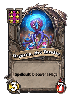 Orgozoa, the Tender<br>Old: 5 Attack, 9 Health <strong>→</strong> <strong>New: 3 Attack, 7 Health</strong>