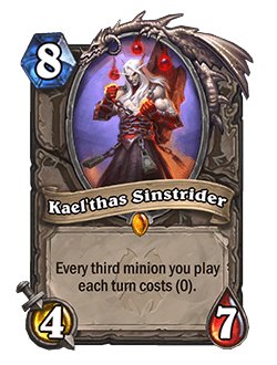 Kael’thas Sinstrider - Image via Blizzard<br>Old: [Costs 6]<br><strong>New: [Costs 8]</strong>
