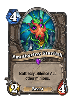 Smothering Starfish - Image via Blizzard<br>Old: [Costs 3]<br><strong>New: [Costs 4]</strong>