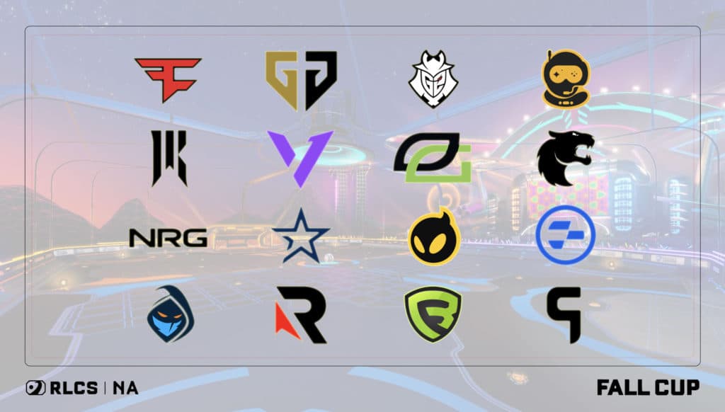 RLCS 2022-23 NA Fall Cup Teams. Image via Esports.gg
