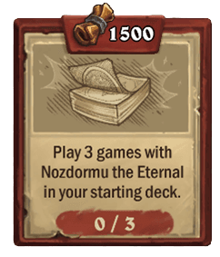 Special Hearthstone Nozdormu Quest - Image via Blizzard