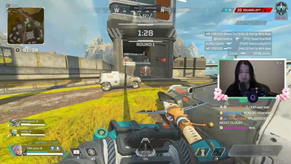 Janey streaming Apex Legends