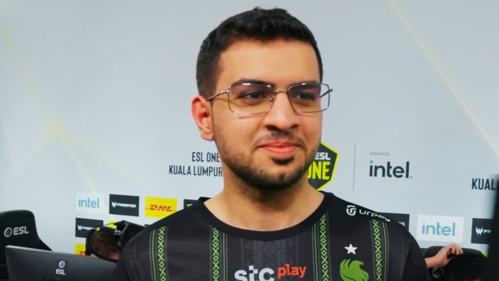 Ammar and Team Falcons playing at ESL One Kuala Lumpur 2023 (Image by ESL)