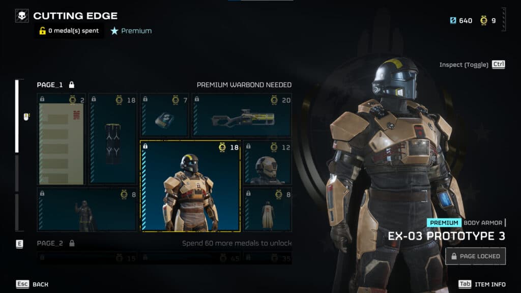 Page one of the newest Helldivers 2 warbond (Image via esports.gg)