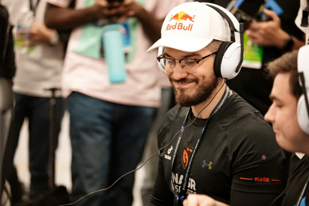Big Bird competes at Evo 2023 at Mandalay Bay in Las Vegas (Image via Meg Meyer and Red Bull Content Pool)