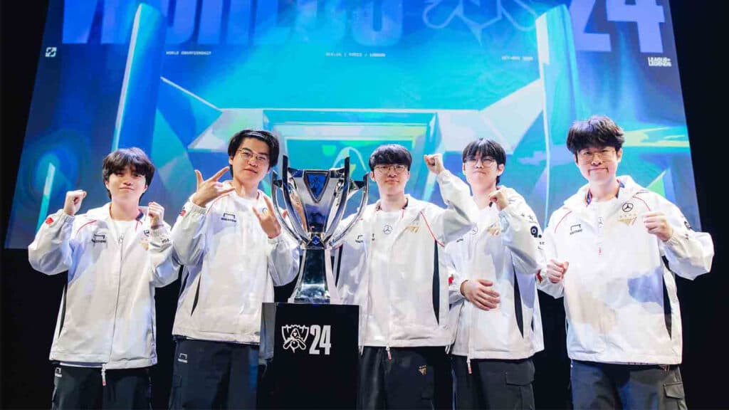 T1 won the LoL World Championship 2024 (image via LoL Esports)