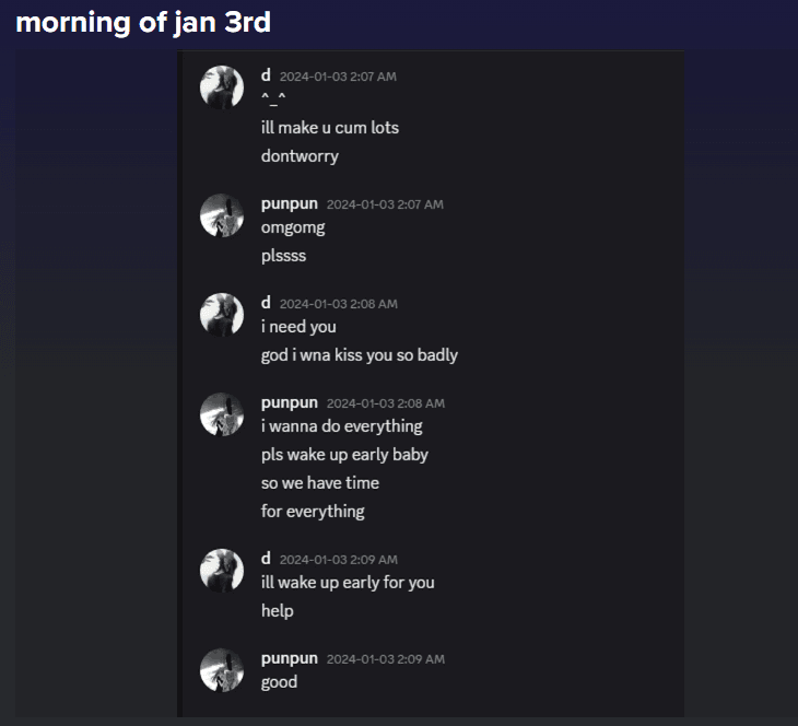 Screenshot of a conversation between flor and Brick