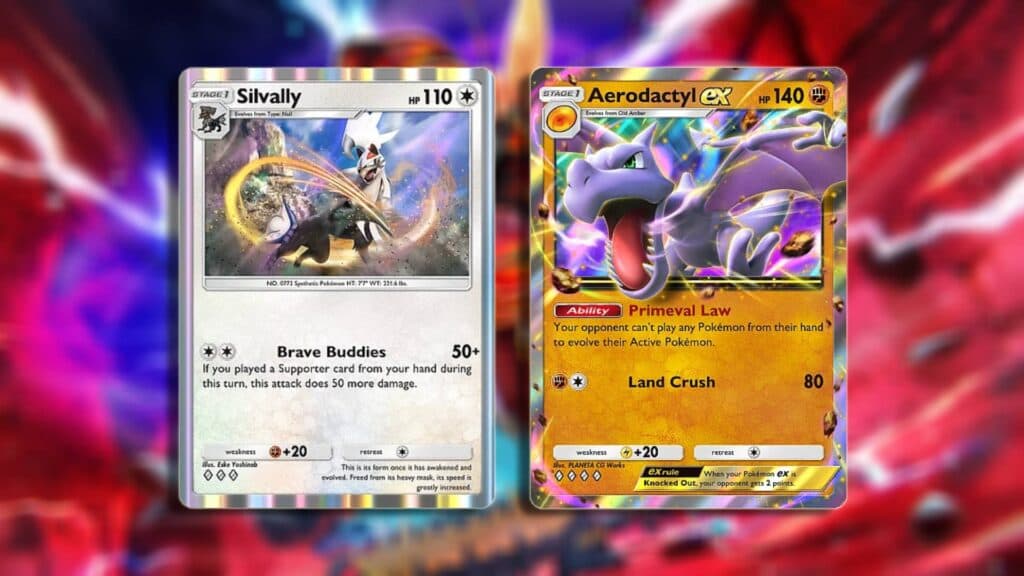 Main cards for the Silvally deck in Pokémon TCG Pocket (Image via esports.gg)
