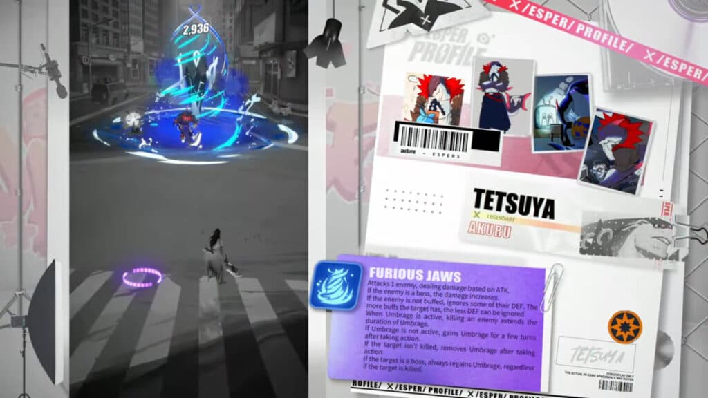 Tetsuya using Furious Jaws (Image via Lilith Games)
