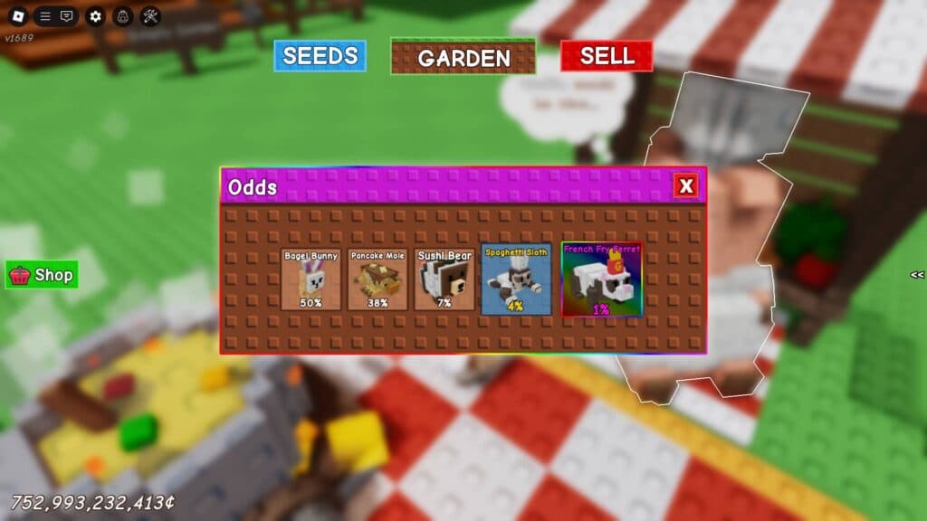 Gourmet Egg odds (Screenshot via esports.gg)