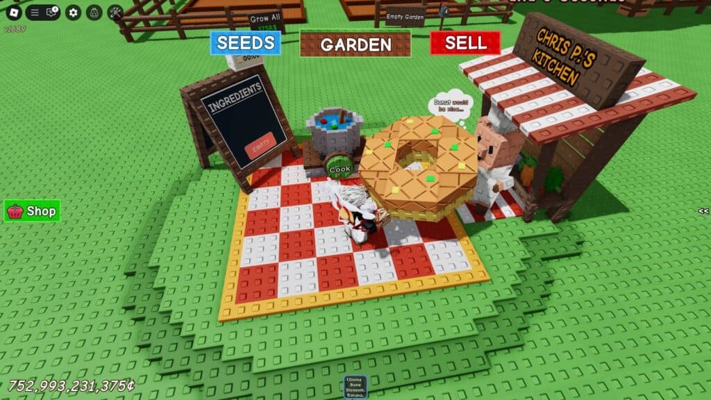 The larger the meal you give Chris P., the more rewards he’ll give you (Screenshot via esports.gg)