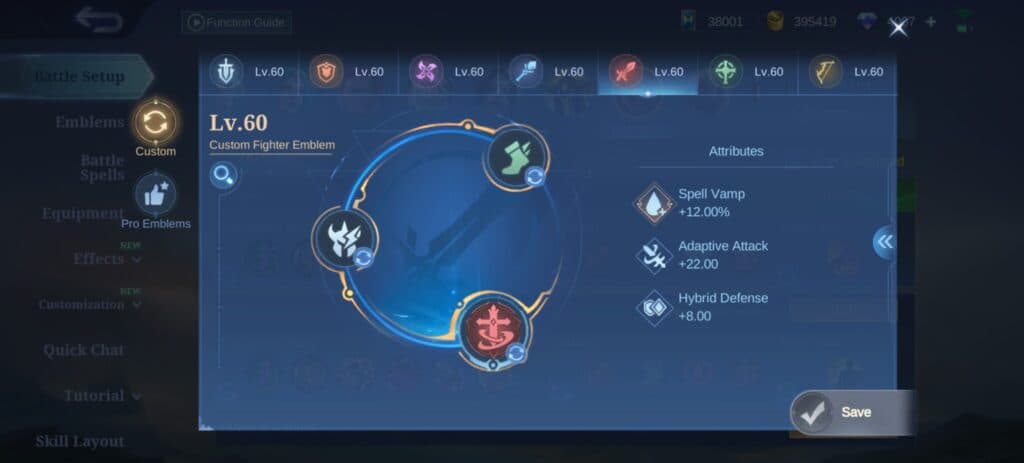 Balmond Revamp emblem set in MLBB (Screenshot via esprots.gg)