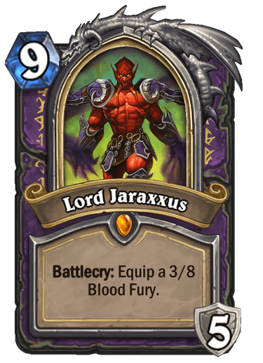 Lorrd Jaraxxus now grants +5 armour and no health penalty