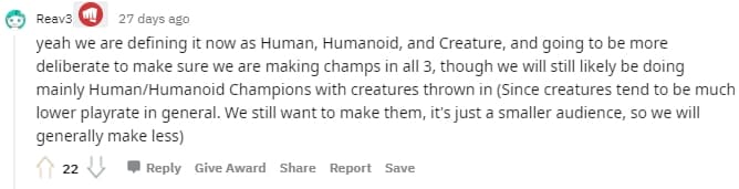 Riot Games' Head Designer Ryan "Reav3" Mireles comment on Reddit regarding their approach