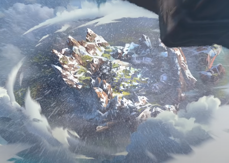 Valkyrie flying into the new map. Via Apex Legends: Legacy launch trailer on YouTube