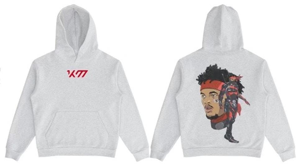 <em>Samples of the new FaZe K1 merchandise that will drop. Image via Forbes article</em>