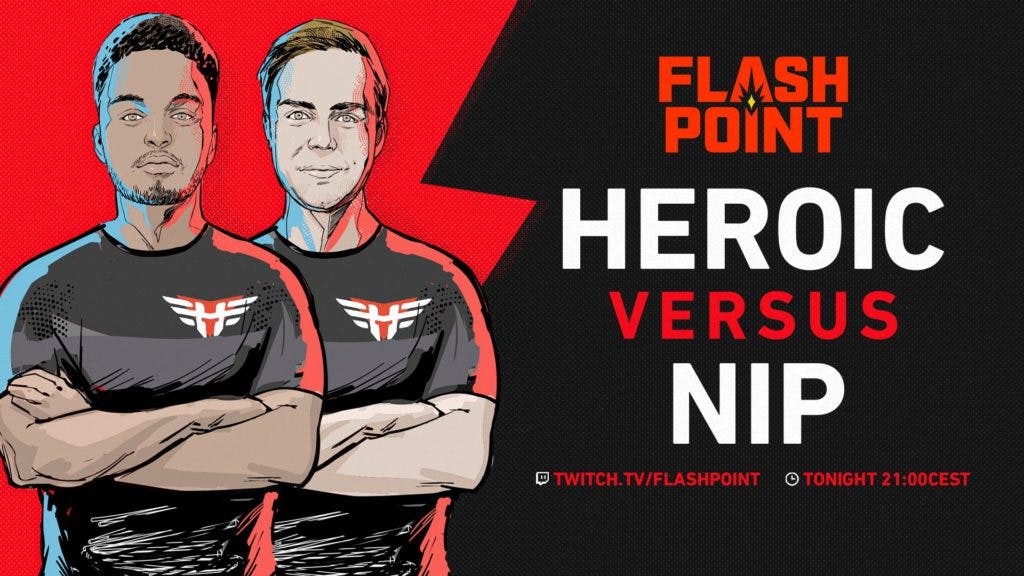 <em>Heroic and NiP were fighting for survival in Flashpoint 3. Image Credit: </em><a href="https://twitter.com/heroicgg/status/1397857808729755648" target="_blank" rel="noreferrer noopener nofollow"><em>Heroic</em></a><em>/Flashpoint. </em>
