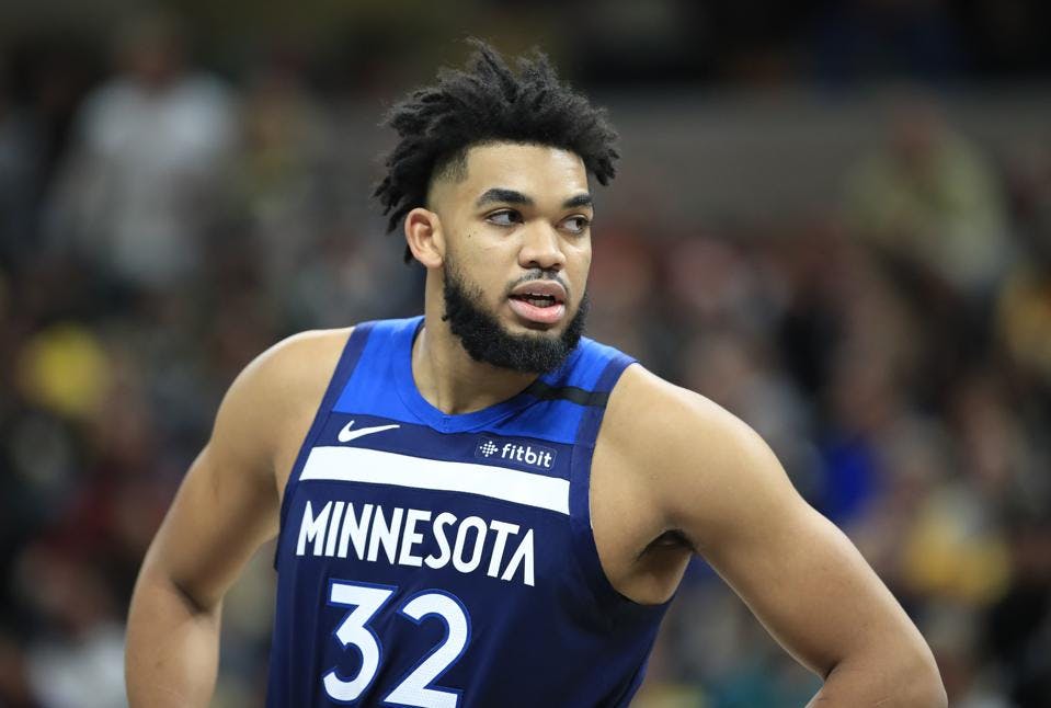 <em>Karl Anthony-Towns is the star of the Minnesota Timberwolves. Image via Forbes.</em>