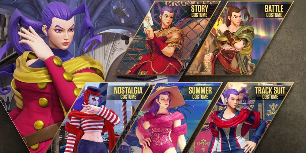 New character Rose's alternate costumes