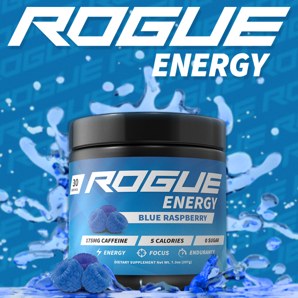 Rogue Energy's Blue Rasberry flavor