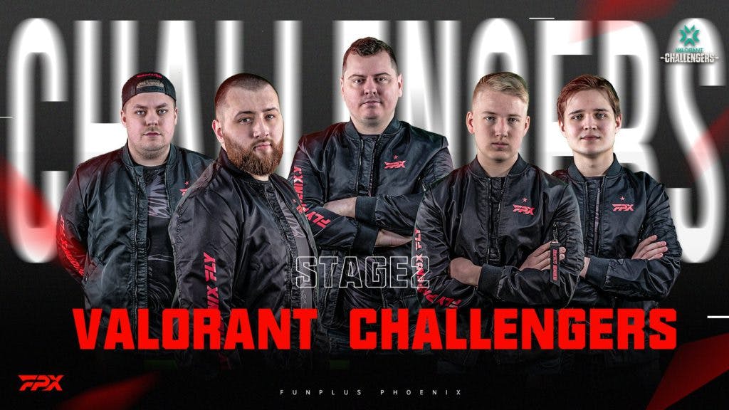 FPX's players in their graphic ahead of VCT Stage 2 Challengers 2. Image credit: <a href="https://twitter.com/FPX_Esports/status/1379706482376118274" target="_blank" rel="noreferrer noopener nofollow">FunPlus Phoenix.</a>