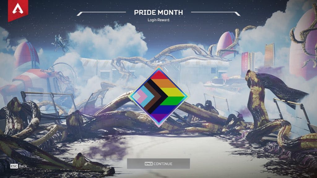 Apex Legends fan were given a Pride Month badge as a log-in reward