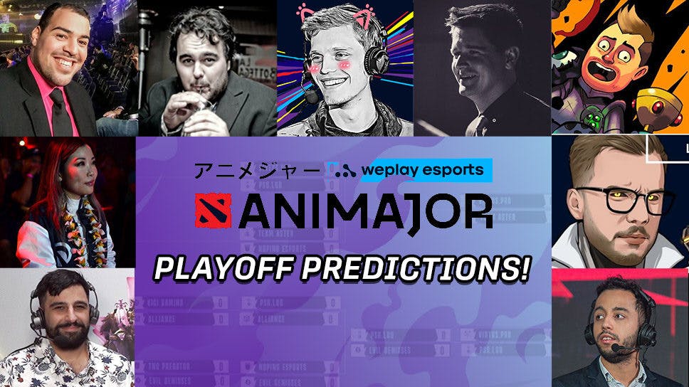 WePlay AniMajor playoff predictions by talent and community figures cover image