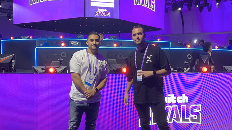 Sly (à direita) na TwitchCon 2019, o evento que o viu definir metas maiores para o XTRA Gaming