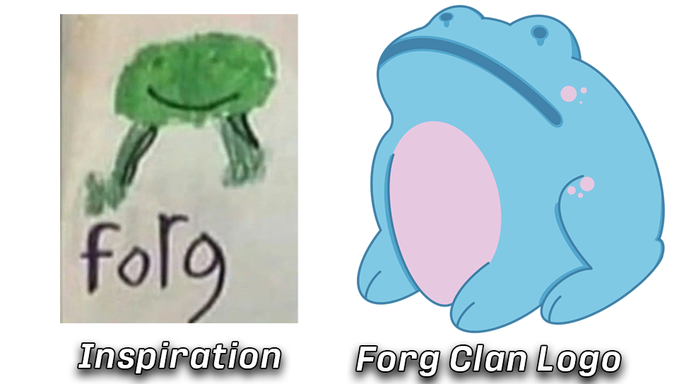 Legitlolly said the team name was inspired by a meme, with his girlfriend drawing the team's official logo (right)