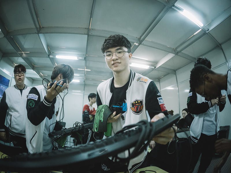 <em>Faker's been a long-time user of Razer products, even without the sponsorships. Image Credit: Riot Games. </em>