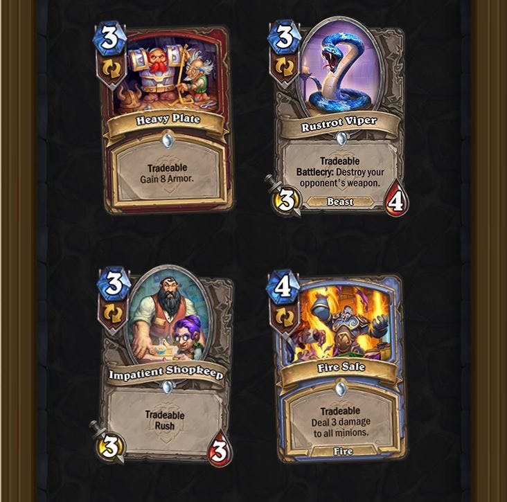 New Keyword: <a href="https://esports.gg/guides/hearthstone/tradeable-hearthstones-keyword-how-does-it-work-interactions/">Tradeable</a>