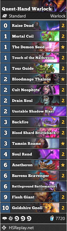 Quest-Hand Warlock Decklist