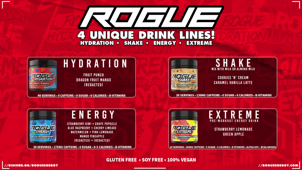 A display of Rogue Energy's products
