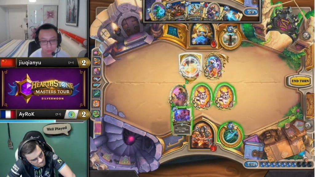 The moment AyRok realizes he can't push for lethal in the finals - Image from Blizzard's Broadcast