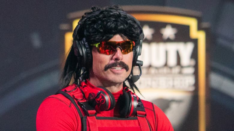 LOS ANGELES, CA - AUGUST 17: Dr DisRespect getting interviewed at Call of Duty World League Championship at Pauley Pavilion on August 17, 2019 in Los Angeles, California. (Photo by Kevin Haube/ESPAT Media/Getty Images)