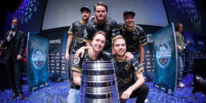 The legendary 87-0 NiP roster, champions of ESL One Cologne 2014. (Courtesy of Nathan Fusco)