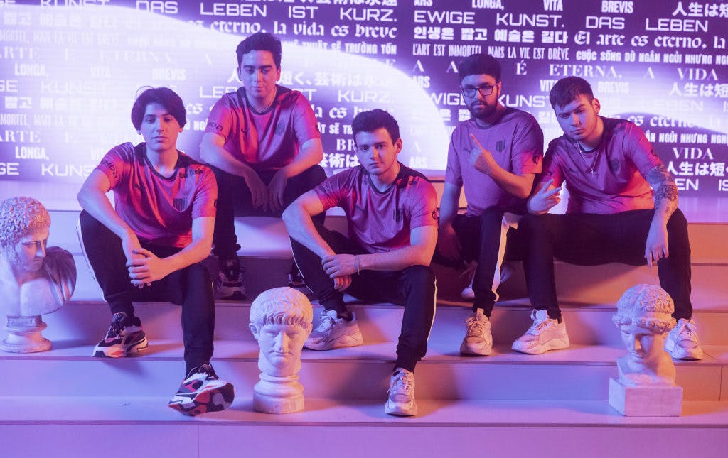 KRÜ Esports pose ahead of Masters Berlin. Image credit: Colin Young-Wolff/Riot Games.