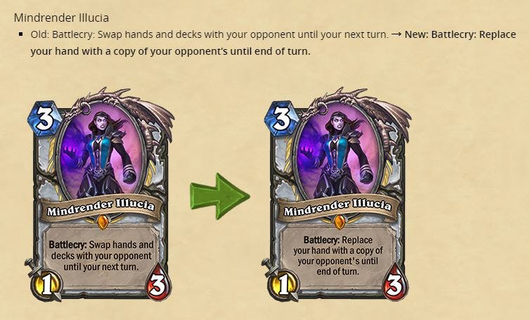 Hearthstone Patch: Mindrender Illucia redesigned - Image by Blizzard.