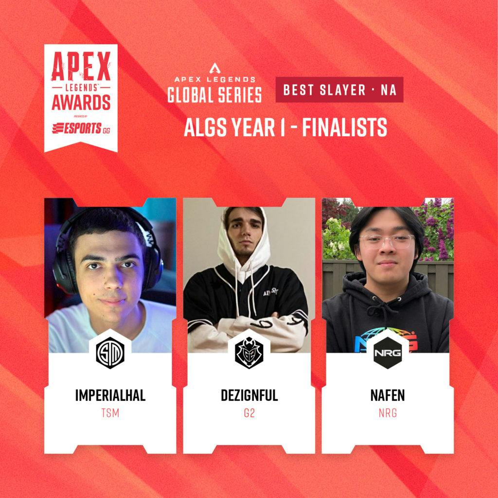 The 3 Finalists for the Esports.gg Apex Legends Award for Best Slayer NA