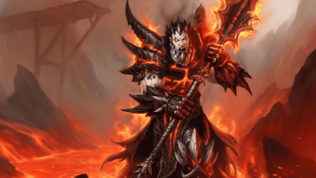 Deathwing as an alternate Warrior hero portrait. Image via Blizzard Entertainment.
