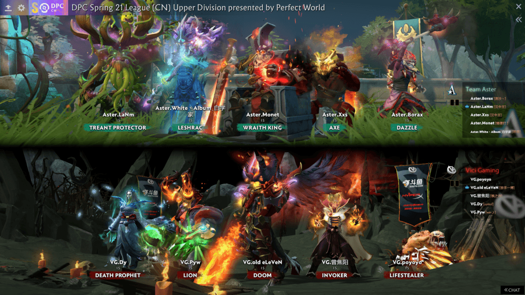 First game of Treant Protector from Team Aster and the region in the 2nd DPC Season