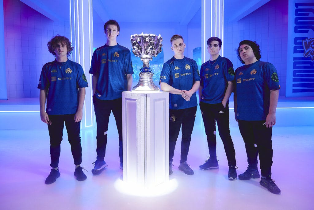 REYKJAVIK, ICELAND - OCTOBER 8: MAD Lions poses at the League of Legends World Championship Groups Stage Features Day on October 8, 2021 in Reykjavik, Iceland. (Photo by Lance Skundrich/Riot Games)